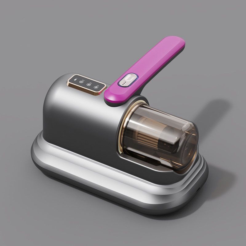 Greyish-purple Wireless Mite Vacuum Cleaner with UV Light - High Suction Handheld Bed Dust Mite Remover