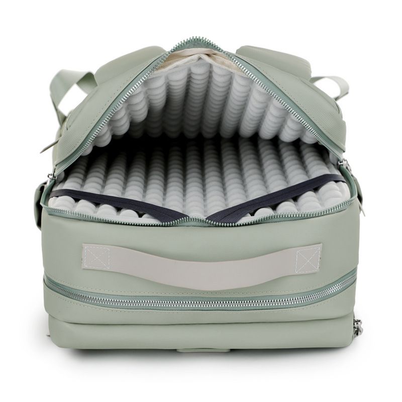 Grey Large Capacity Airbag Backpack Multi-Compartment Laptop Backpack Travel Business Bag