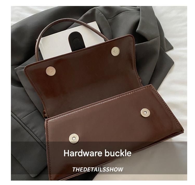 Coffee color French Chic Baguette Shoulder Bag Women’s Minimalist Crossbody Bag with Premium Feel