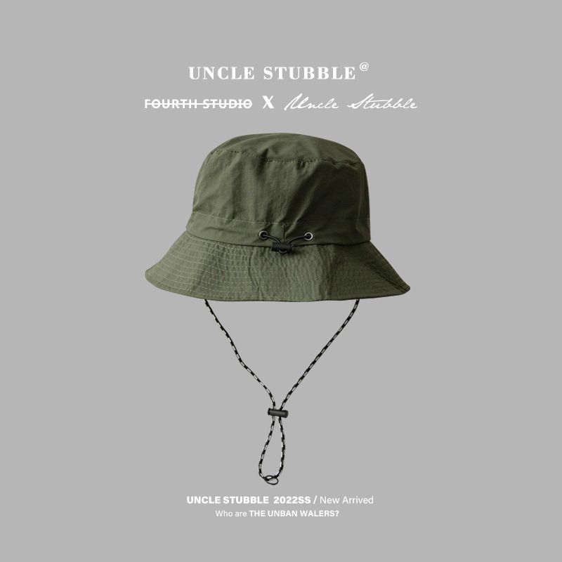 Army green Packable Bucket Hat Unisex Wide Brim Foldable Sun Protection Hiking Travel Cap
