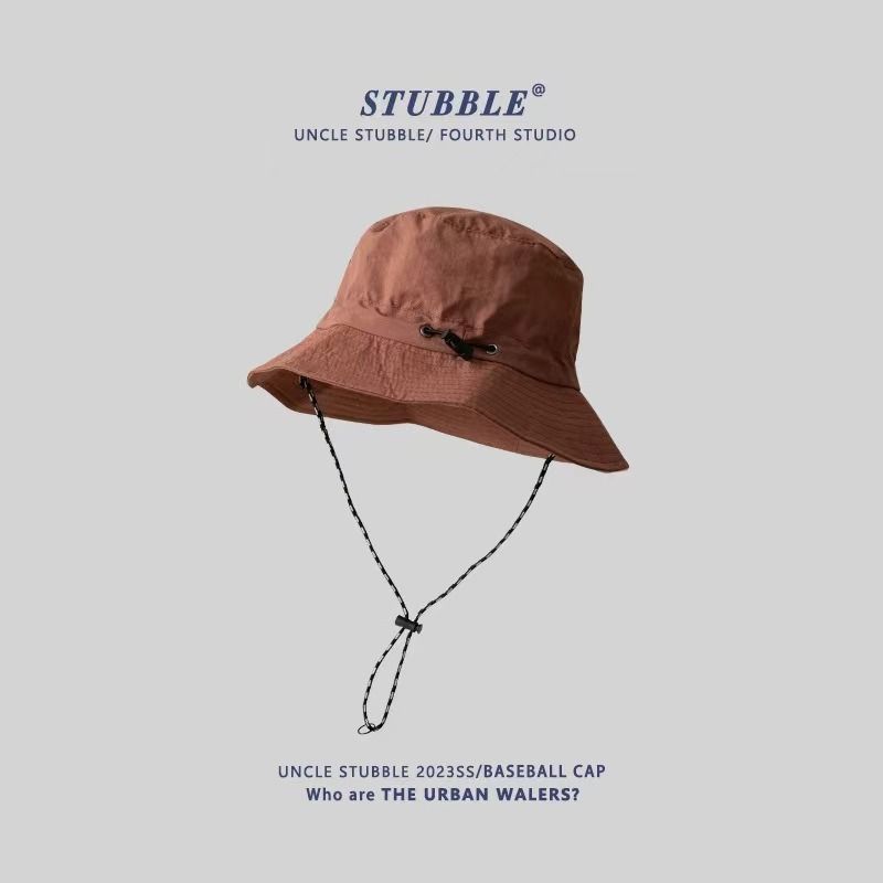 Brick red Packable Bucket Hat Unisex Wide Brim Foldable Sun Protection Hiking Travel Cap