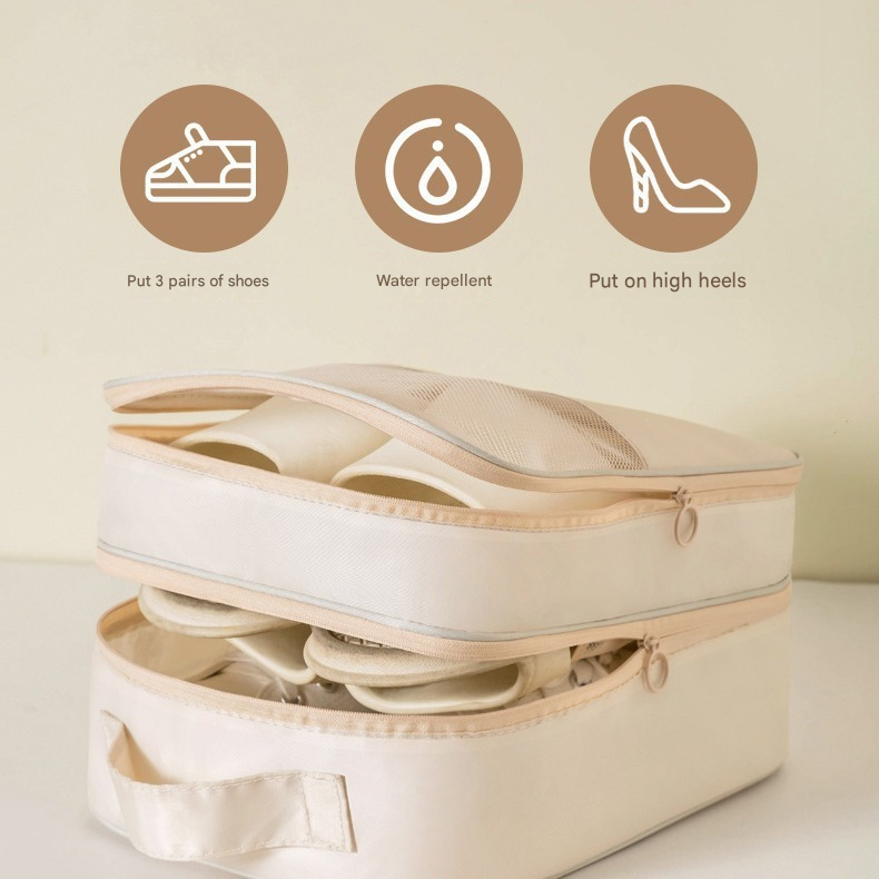 Navy blue Travel Shoe Bag Portable Luggage Organizer Waterproof Dustproof Shoe Pouch