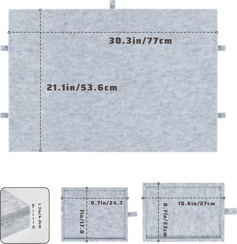 Silver Grey Foldable Anti-Slip Felt Jigsaw Puzzle Board with 6 Sorting Drawers – Lightweight 1000 Piece Puzzle Table Mat, 2-in-1 Neck-Friendly Storage Stand and Protective Cover for Unfinished Puzzle