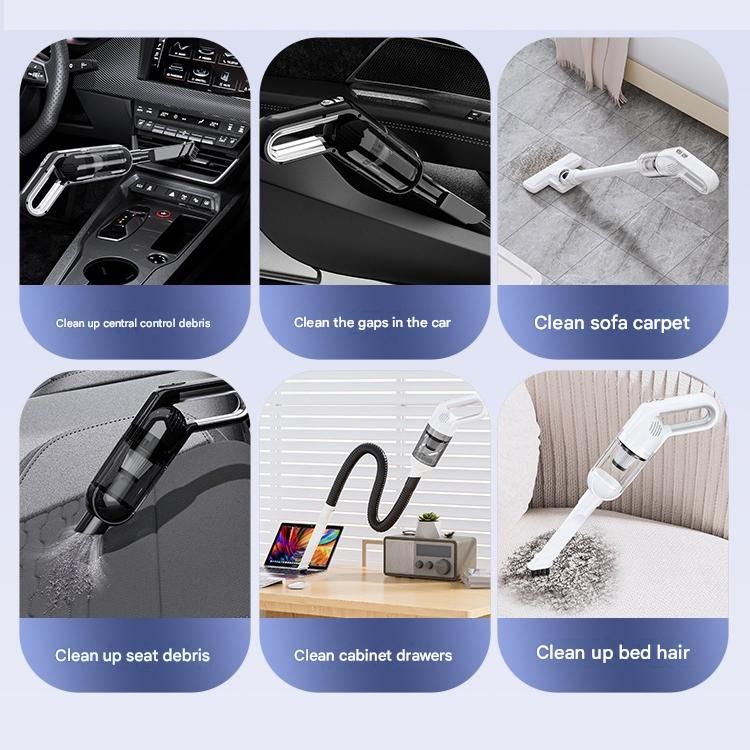 Cordless Handheld Vacuum Cleaner set - USB Rechargeable Portable Car Vacuum with Detachable Nozzle, Lightweight Dust Buster for Car Interior, Home, Office and Pet Hair