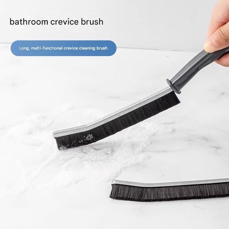 8-Piece Cleaning Brush Set(Includes 8 transparent hooks) - Stainless Steel Scraper, Brass, Carbon Steel and Nylon Bristles - Multi-Purpose Scrubber for Kitchen Stove, Bathroom Tiles and Grout - Space Saving Design