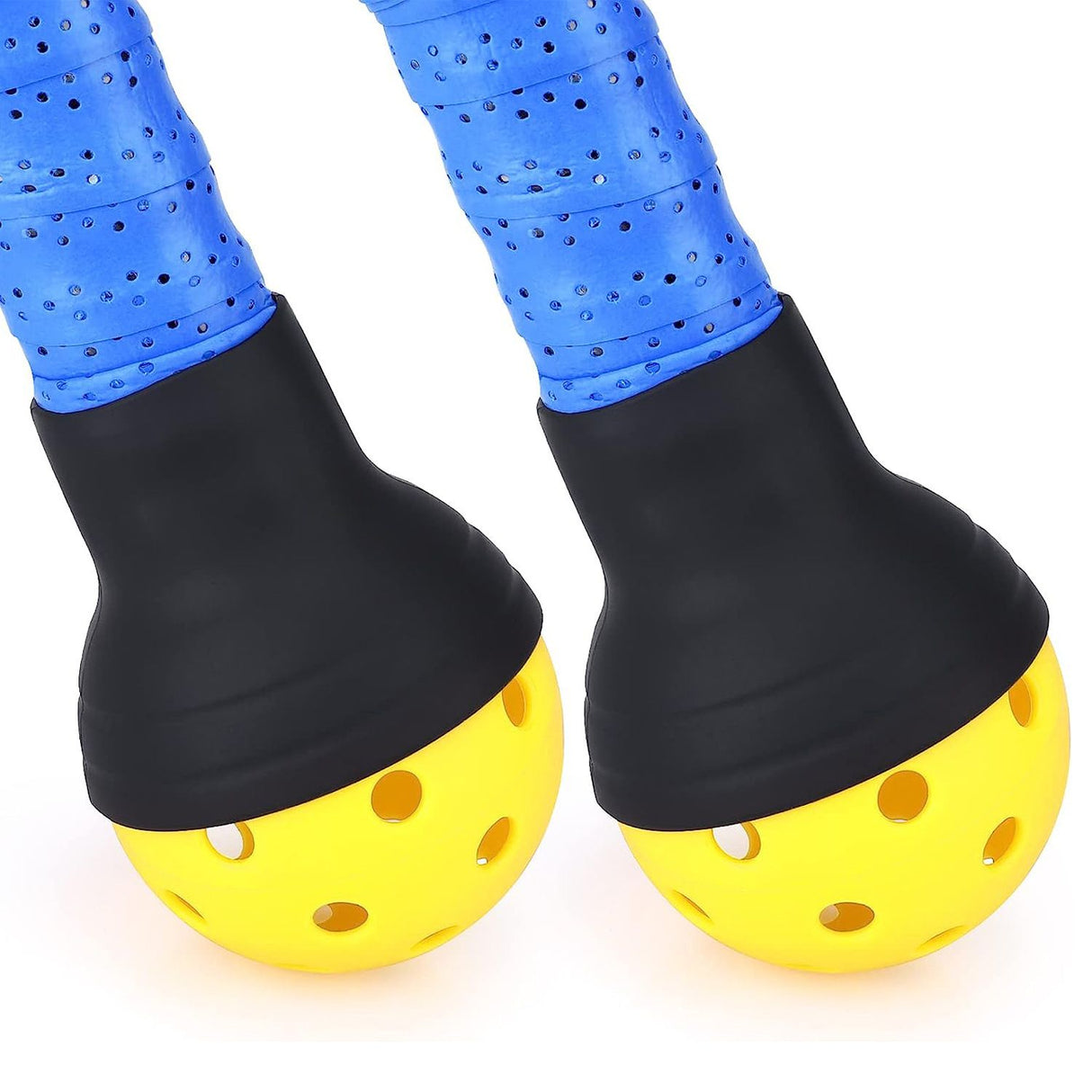 Black Silicone Pickleball Ball Retriever Attachment for Paddle Handle Easy Ball Pickup Training Accessory No Bend Training Aid for Players