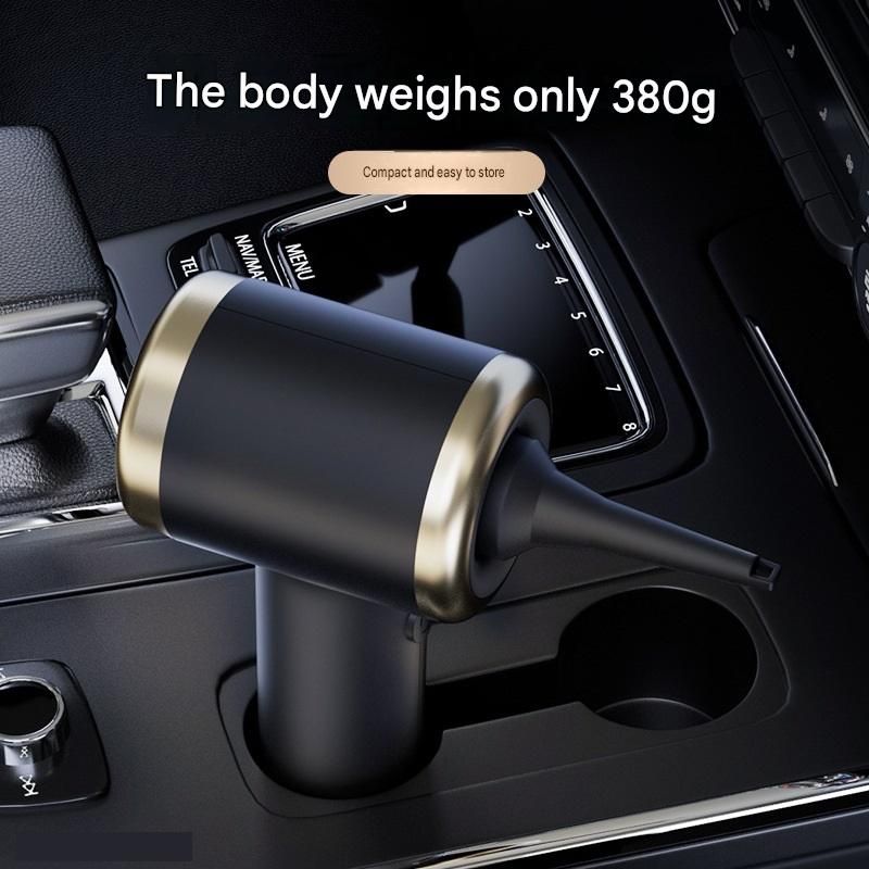 Black Handheld Cordless Vacuum Cleaner Air Duster 4-in-1 Mini Vacuum Blower Rechargeable Portable Auto Home Cleaning Tool