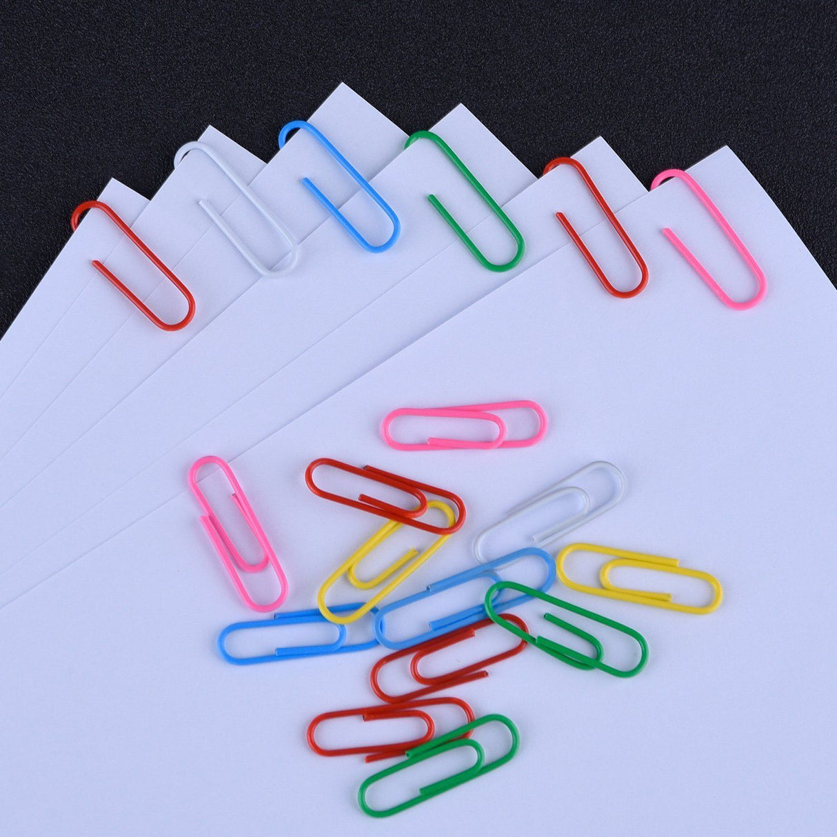 Heavy Duty A4 Transparent File Folder with Snap Closure & Paper Clip Set - Durable 0.2mm Plastic Document Wallet, 28mm Decorative Office Stationery, Space Saving Organisation for Students & Business