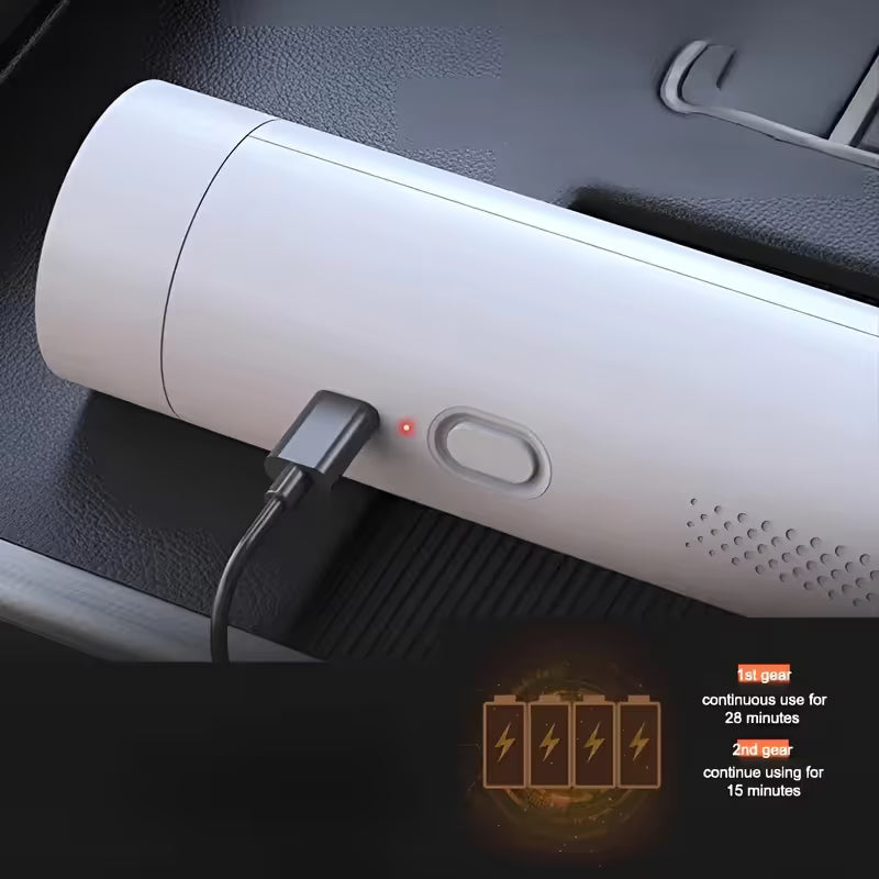 Black Mini Wireless Handheld Vacuum Cleaner——Wireless Mini Dust Cleaner with Strong Suction, USB Type C Charging and Multi Purpose Cleaning Attachments