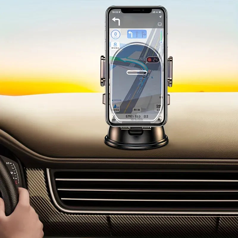 Universal Car Phone Mount Dashboard Windscreen Holder Anti Slip Vacuum Suction Mobile Phone Stand 360 Adjustable Navigation Bracket