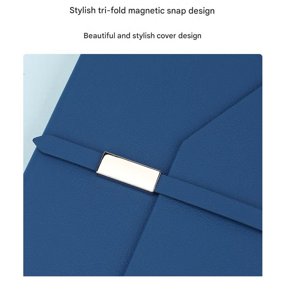 Blue Executive A5 Notebook Gift Set with Metal Pen, Business Card Holder and Keychain for Corporate Gifts, Client Appreciation and Office Professionals