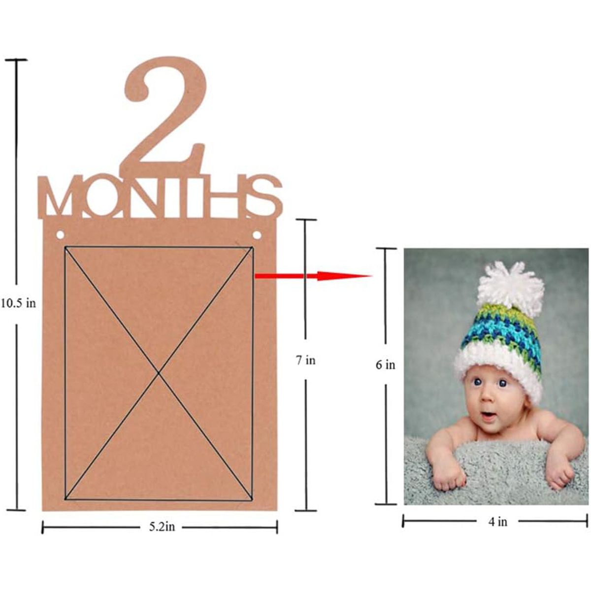 Baby Monthly Photo Banner Milestone Garland, 1-12 Months First Birthday Photo Display Banner, Baby Growth Photo Hanging Decoration