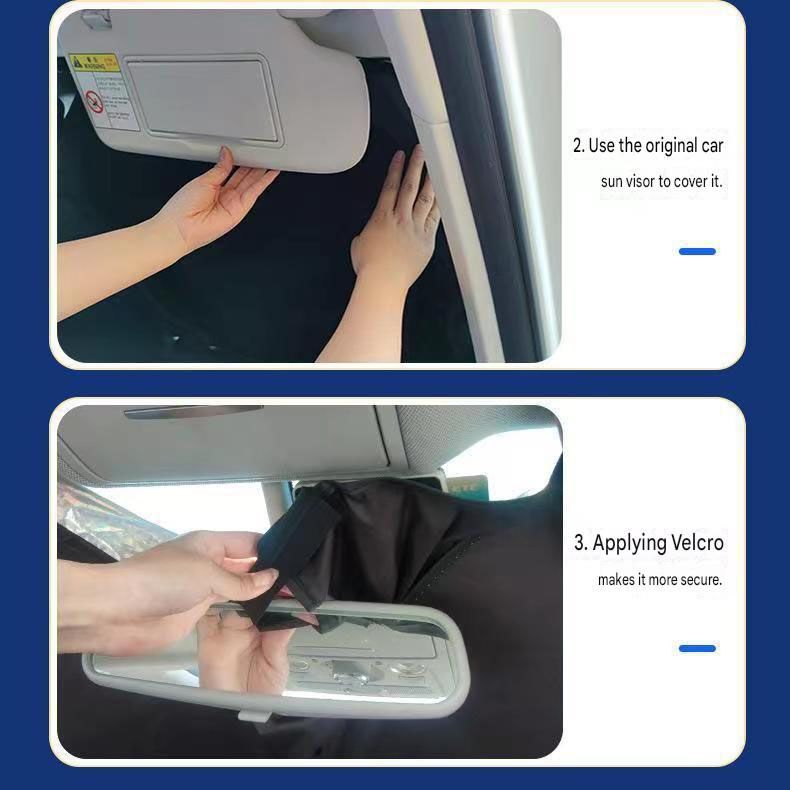 Car windshield sun visor, 55.1 x 27.6 inches, foldable windshield sun visor, UV protection, heat insulation, titanium silver sun visor cover.