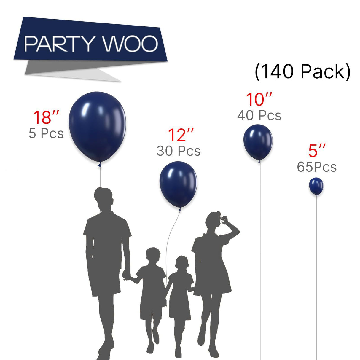 140PCS Dark blue Balloon Garland Kit Latex Balloon Arch Set for Birthday Wedding Party Decoration Dark blue Party Balloon Arch Kit with Multiple Sizes