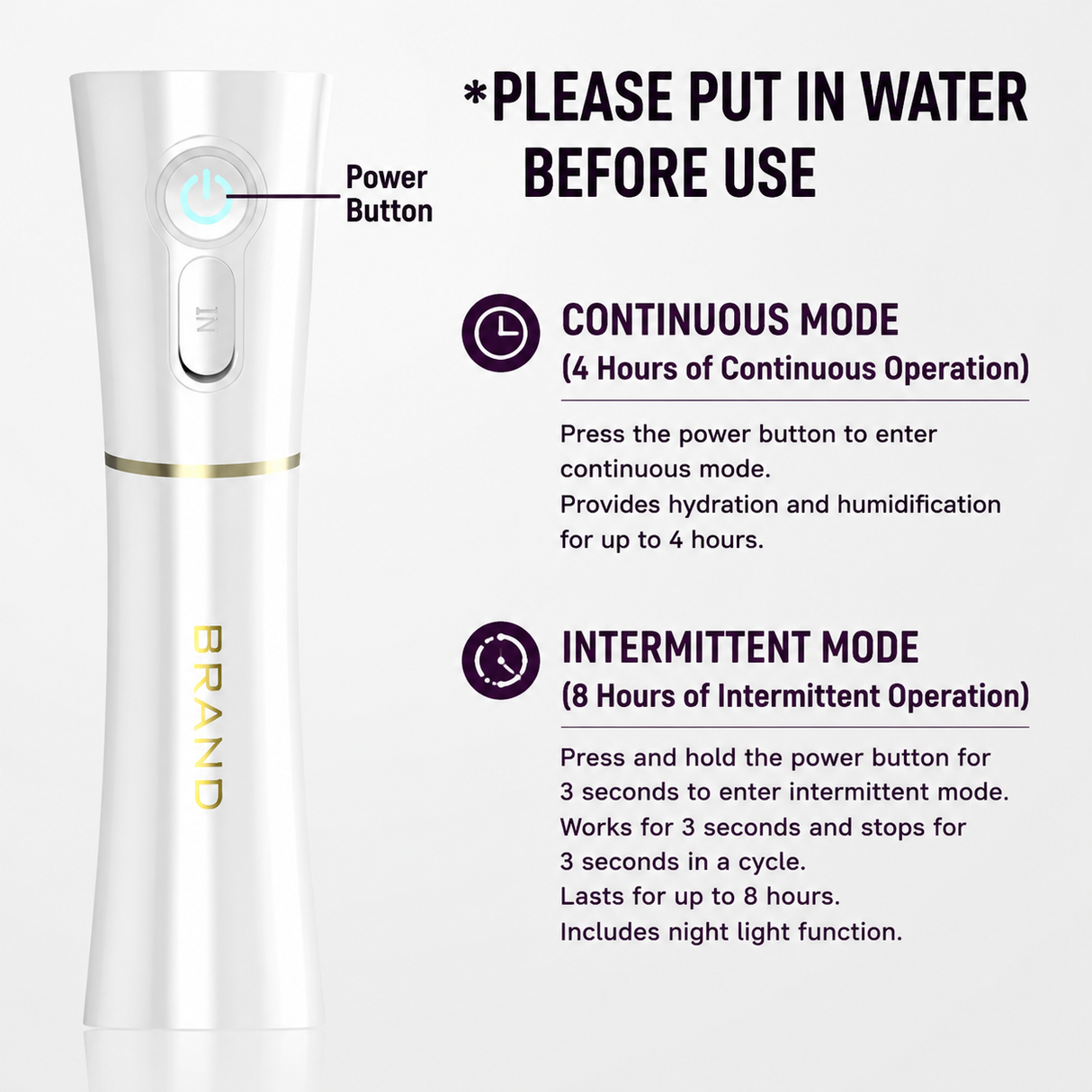 Red 2 in 1 Portable Facial Mist Humidifier Nano Mist Sprayer Hydration Device USB Rechargeable Skin Moisturising Sprayer for Home Office Travel Beauty Skincare