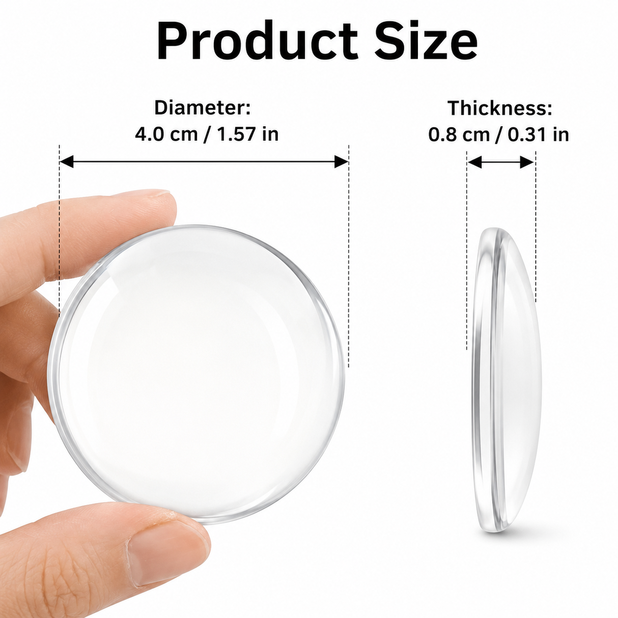 6 Pack Transparent Silicone Wall Protector Pads Door Handle Bumper Pads for Furniture and Fridge Doors