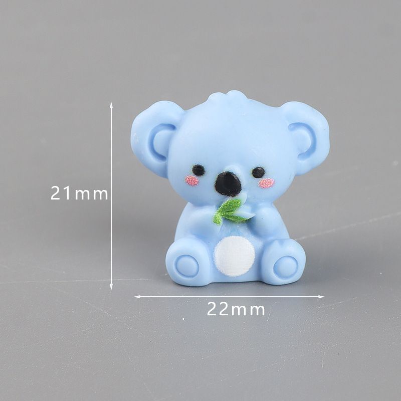 6-Pack Mini Koala Figurines - Cute 3D Resin Animal Ornaments, Assorted Designs for DIY Crafts, Desk, Car, Shelf and Small Decorative Displays
