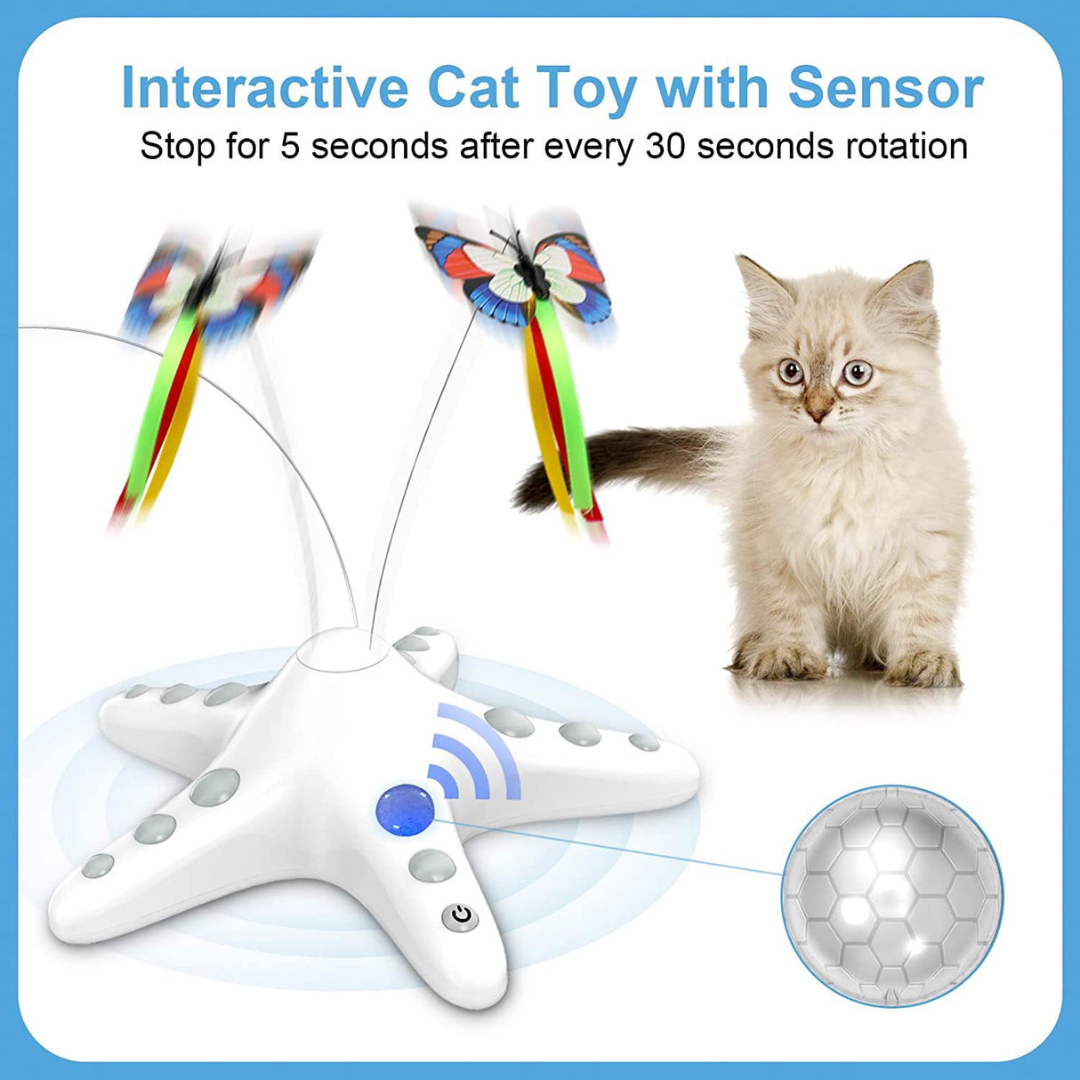 Starfish Butterfly Cat Teaser Toys