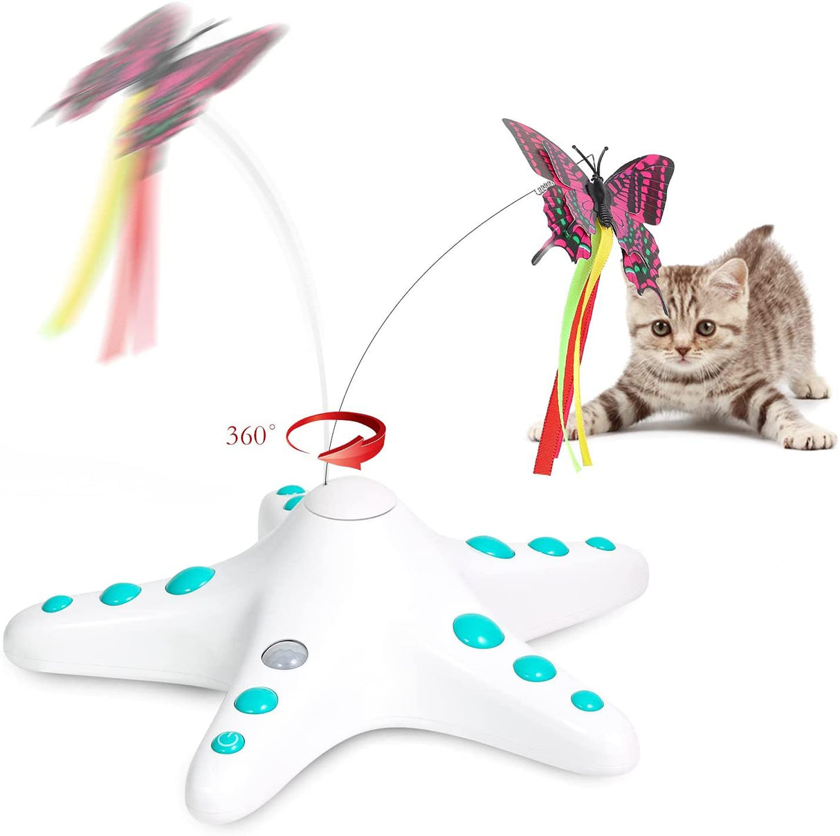 Starfish Butterfly Cat Teaser Toys