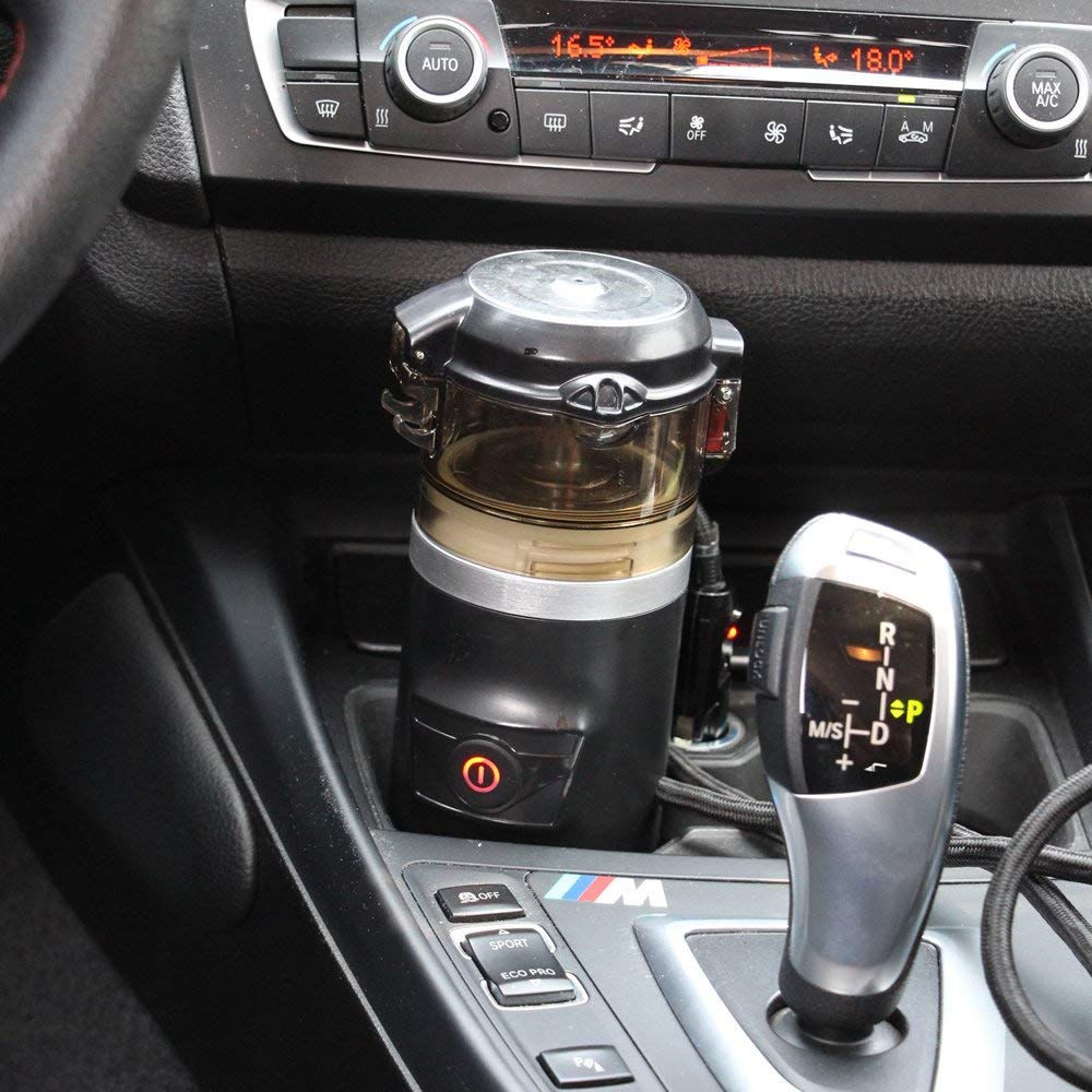12V Portable Espresso Maker for Cars - Complete Moka Coffee Set with Cups and Accessories