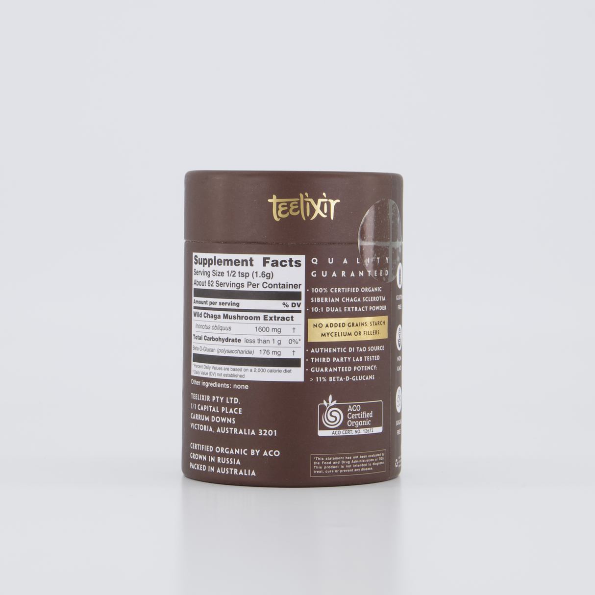 Teelixir Organic Chaga Mushroom 250g