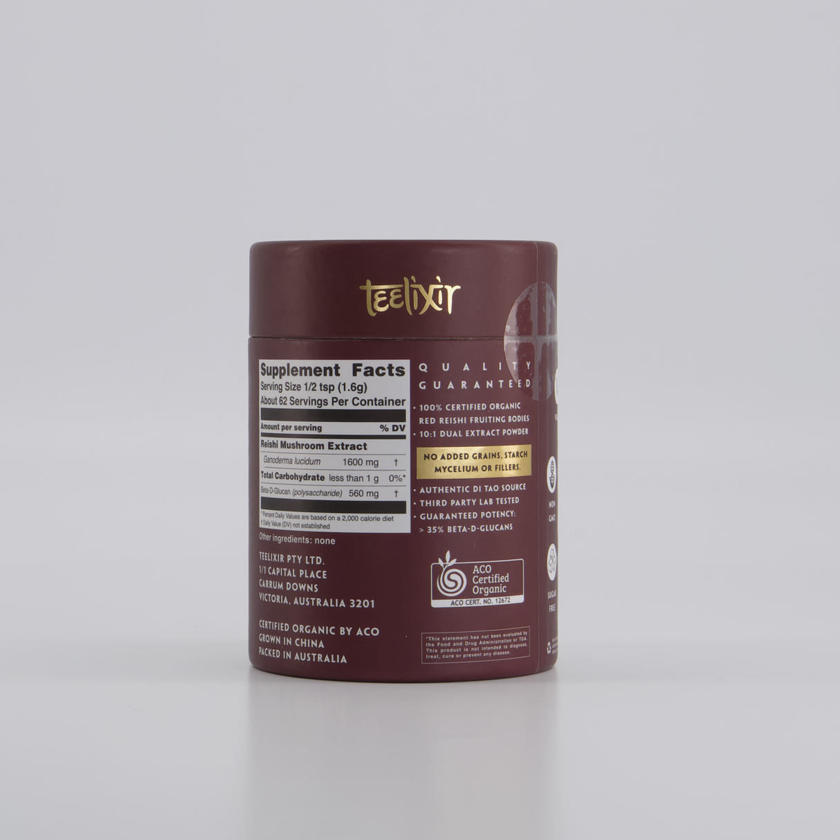 Teelixir Organic Reishi Mushroom 250g