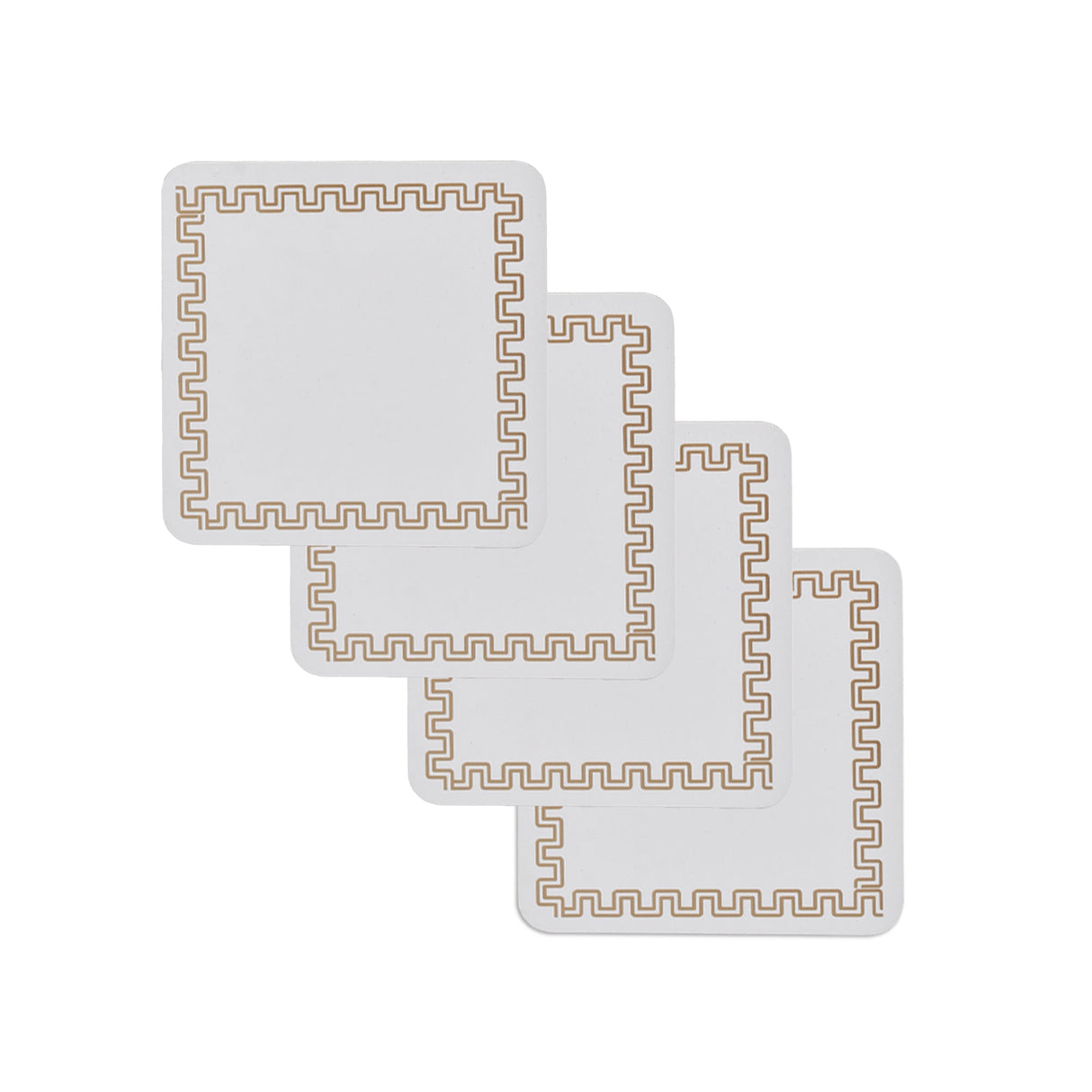 Clevinger Set of 4 MDF Coasters Gold Border
