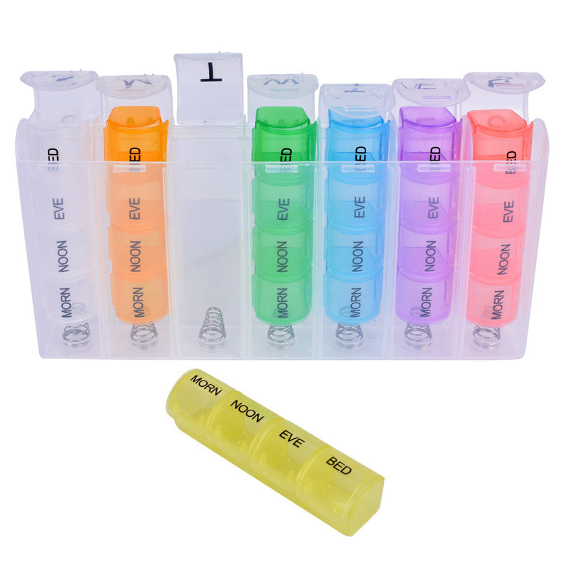Flightmode 7 Day Travel Pill Box Medicine Organiser with Individual Daily Compartment