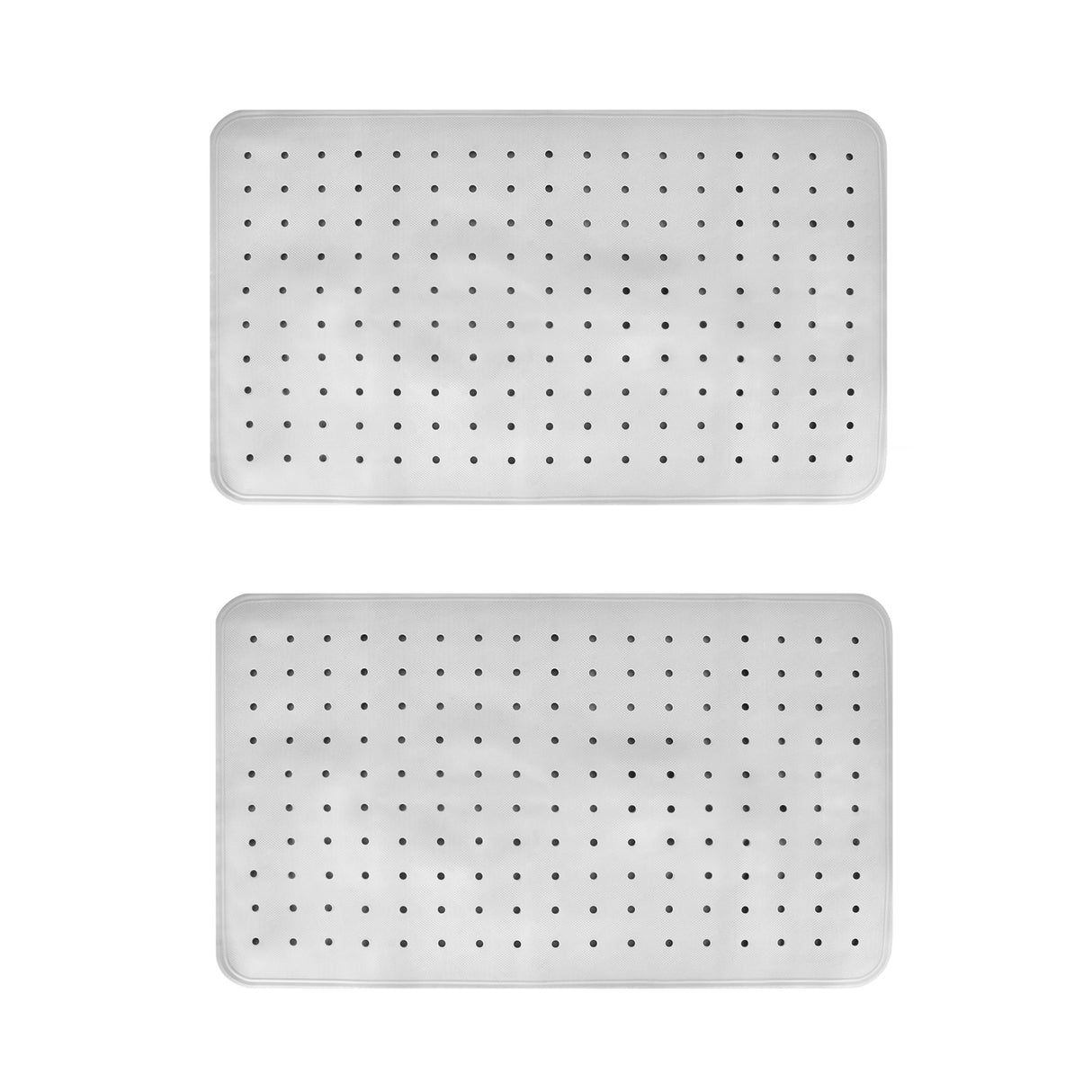 2Pack 70×40 cm Anti‑Slip Grip Shower Mat Quick‑Dry Bath Mat with 100+ Suction Cups