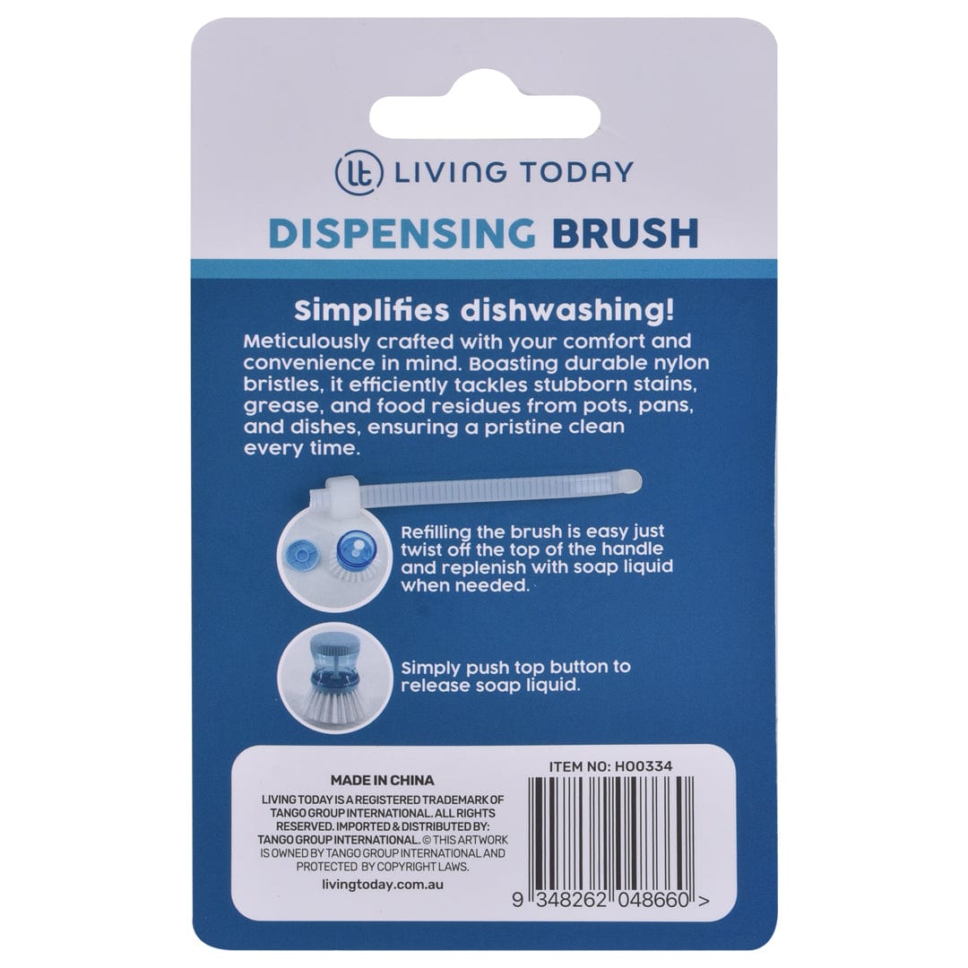 Soap Dispensing Kitchen Brush for Dish Pan Sink Cleaning