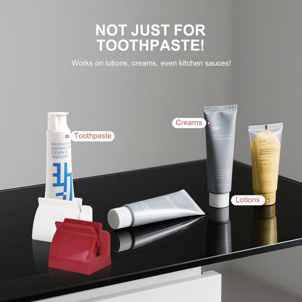 2Pcs Toothpaste Rolling Dispensers Squeezer