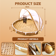 40cm Foldable Bamboo Food Cover