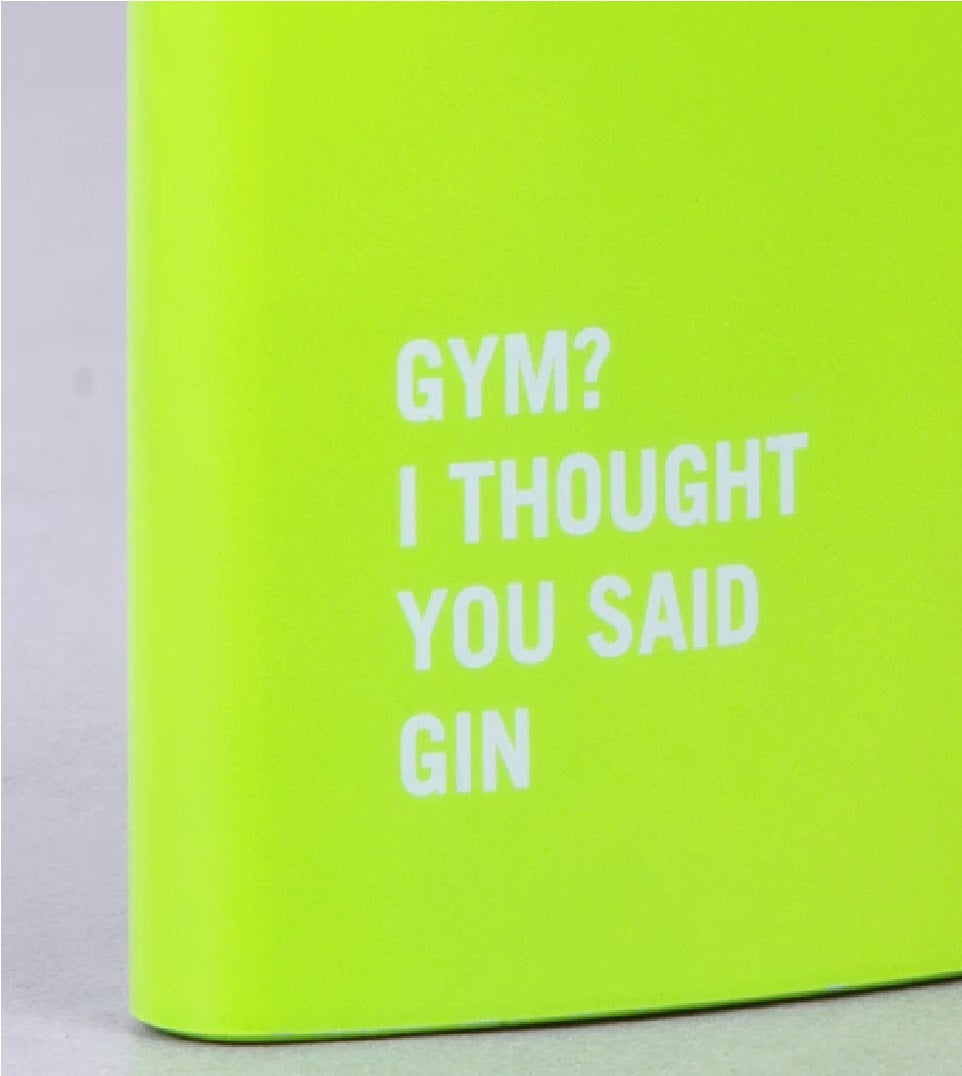 175ml Stainless Steel Hip Flask with Humorous Sayings - Green