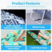 Lazy Dayz Fold Up Beach Lounger - Makena