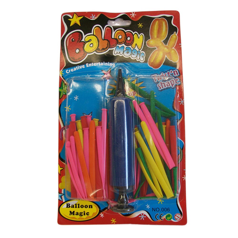 4x Magic balloons with pump