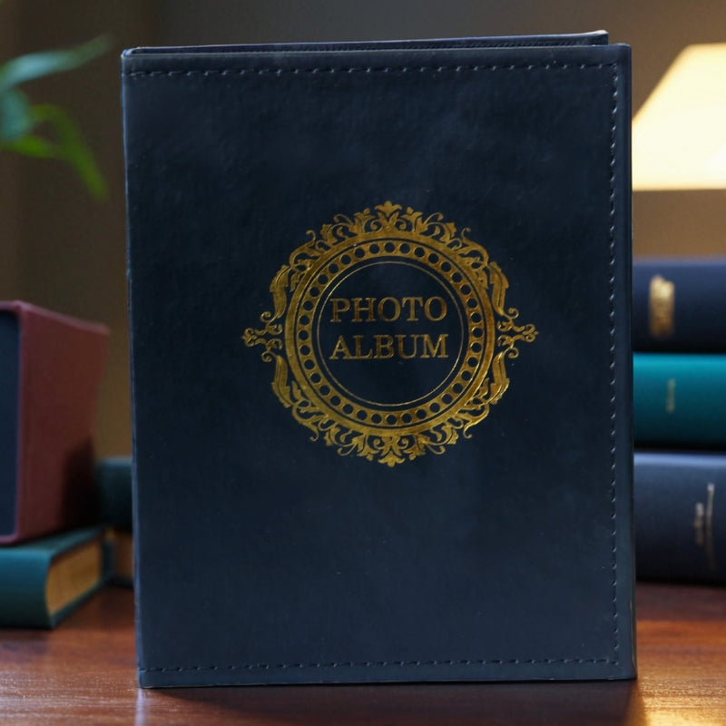 Classic photo album 200 Pcs 4x6 photos Red and Black - Black