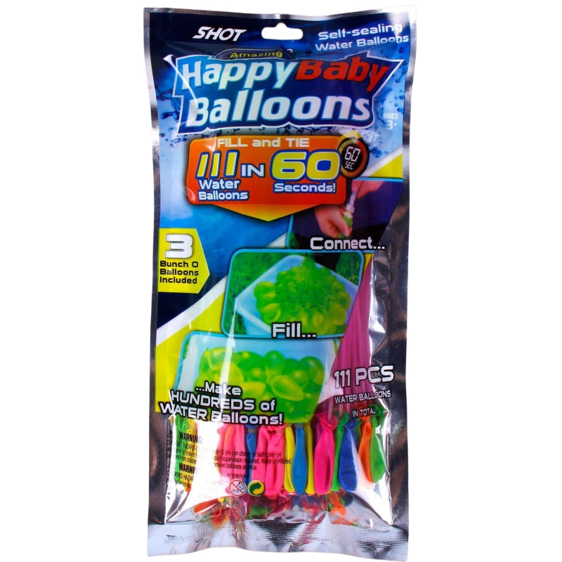 6 x Bunches Of water Balloons total 111 pack Rapid-Filling Self-Sealing Water Balloons