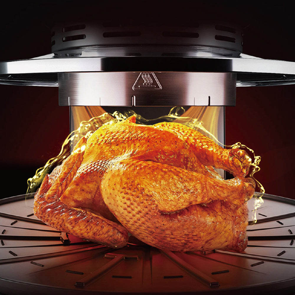 Hoper Layer Multi-functional 2 in 1 air fryer & smokeless BBQ grill KZ-50