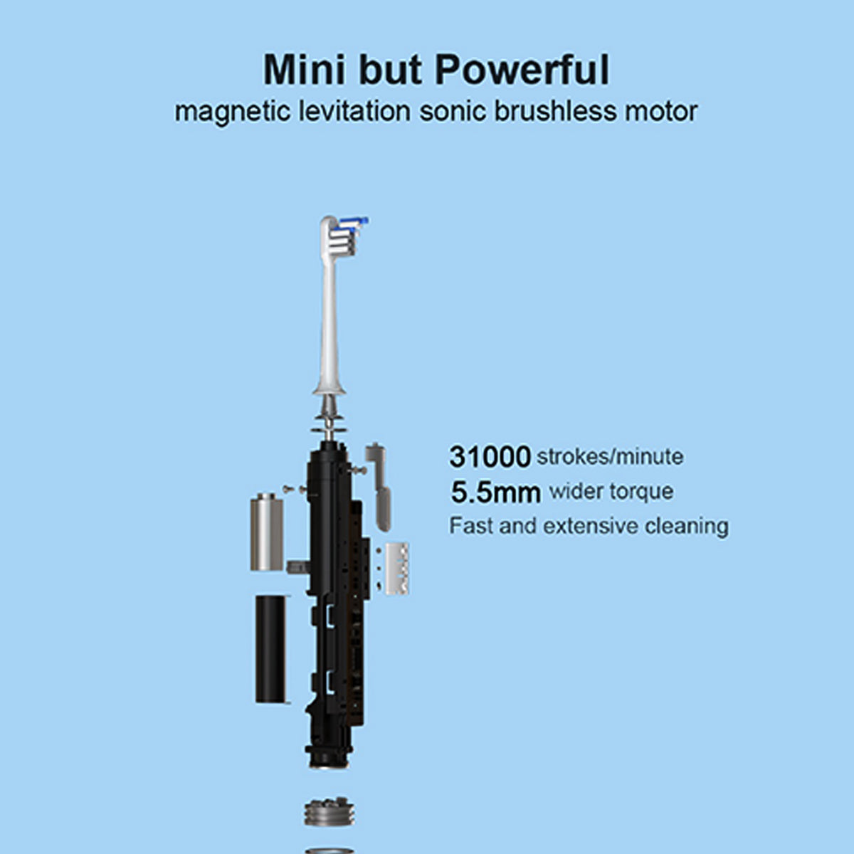 DR.BEI Sonic Electric Toothbrush Rechargeable Waterproof Wireless Portable Ultrasonic Whitening Toothbrush