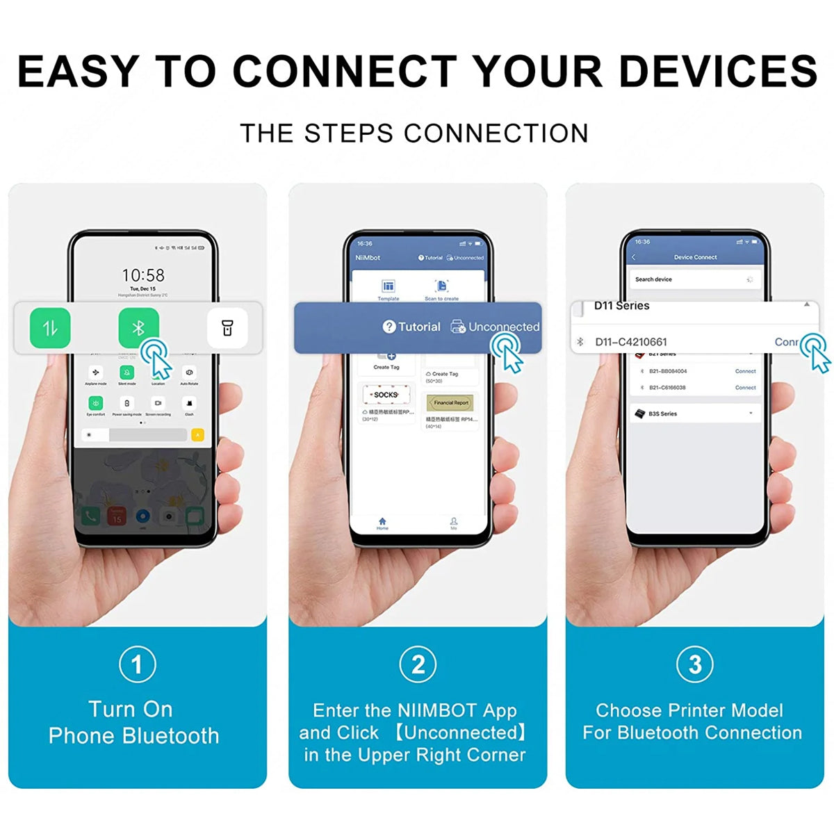 Niimbot D11 Protable Wireless Connection Label Printer Green