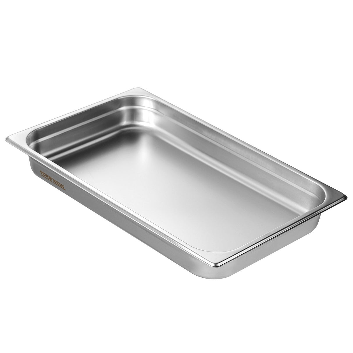 VEVOR 6 Pack Hotel Pans, Full Size Anti-Jam Steam Pan, 0.8mm Thick Stainless Steel Restaurant Steam Table Pan, 2.5-Inch Deep Commercial Table Pan,