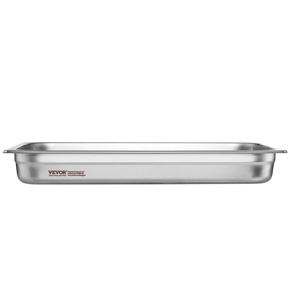 VEVOR 6 Pack Hotel Pans, Full Size Anti-Jam Steam Pan, 0.8mm Thick Stainless Steel Restaurant Steam Table Pan, 2.5-Inch Deep Commercial Table Pan,