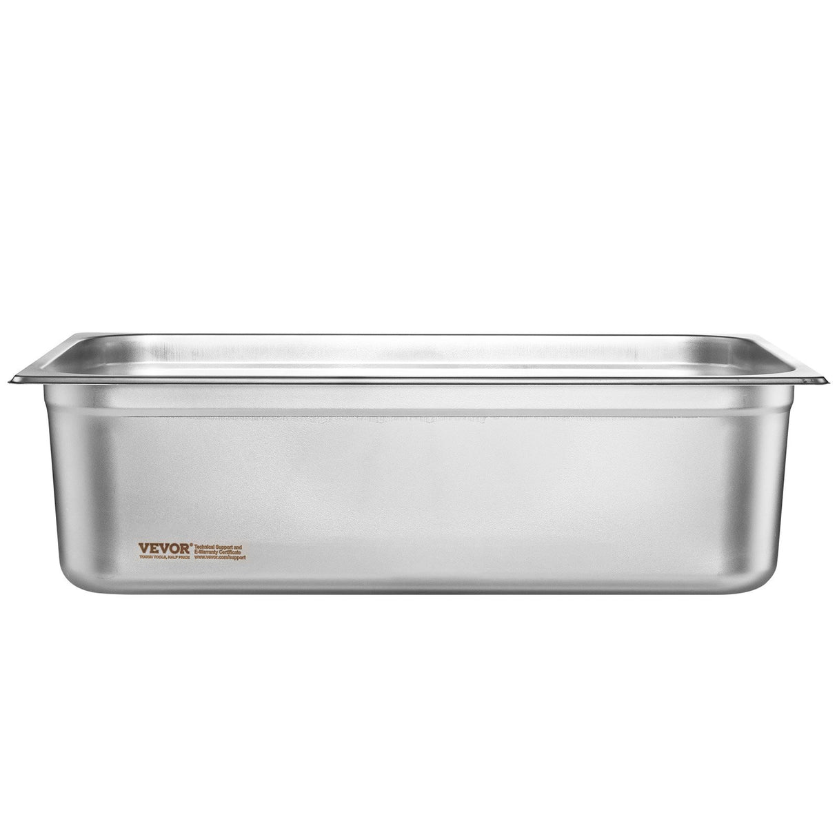 VEVOR 6 Pack Hotel Pans, Full Size Anti-Jam Steam Pan, 0.8mm Thick Stainless Steel Restaurant Steam Table Pan, 6-Inch Deep Commercial Table Pan,