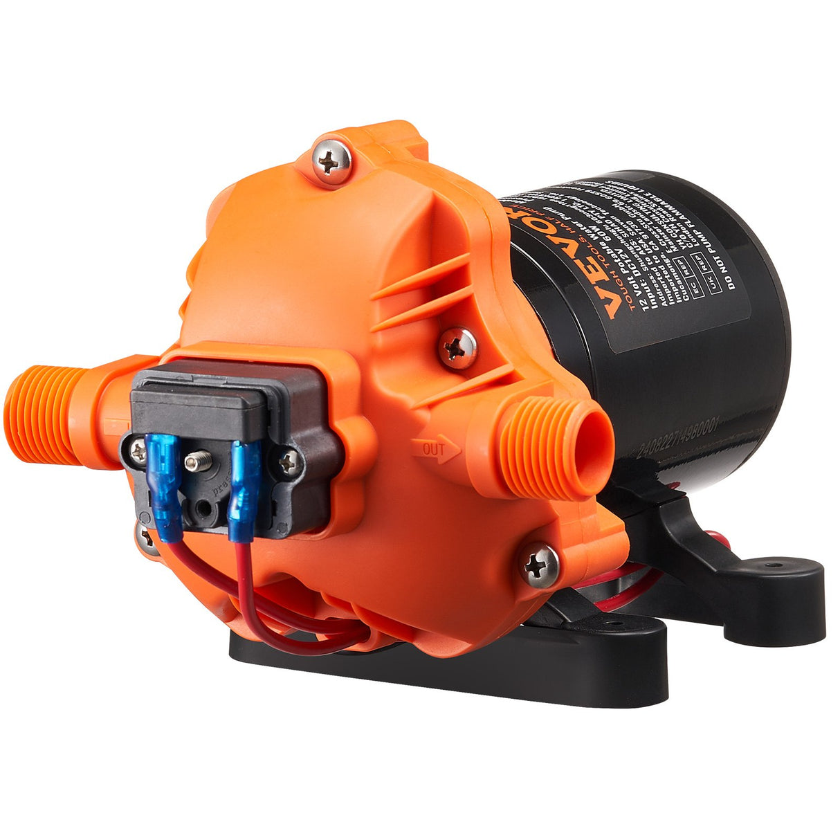 VEVOR Diaphragm Pump 1.8GPM 6.81 L/min 3-Chamber Water Pump Pressure Switch
