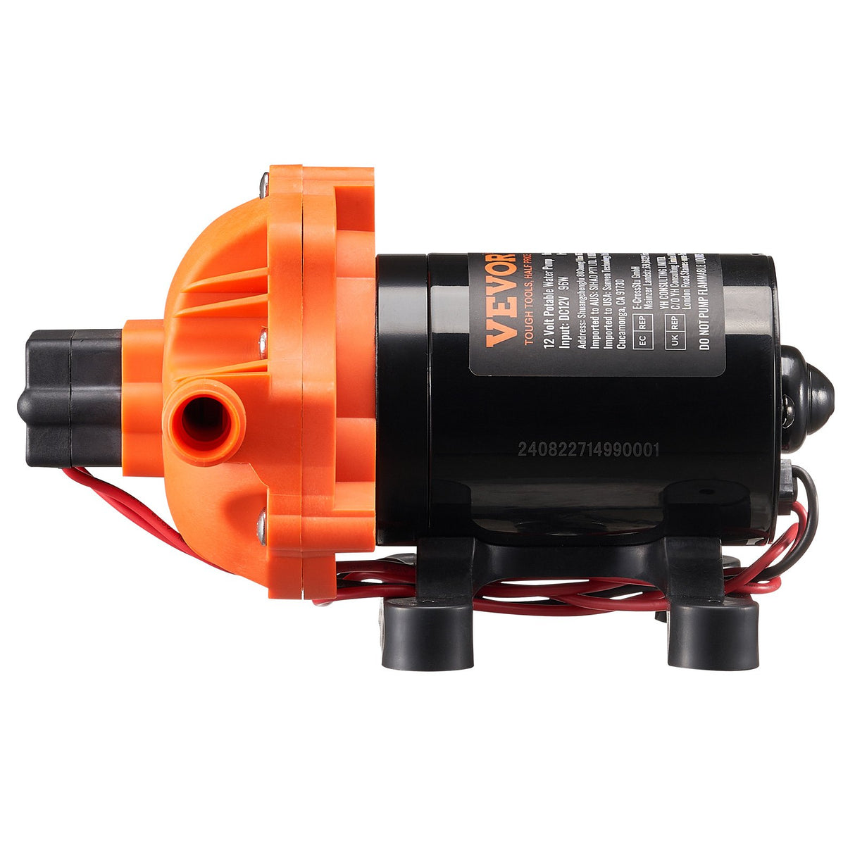 VEVOR Diaphragm Pump 3GPM 11.36 L/min 3-Chamber Water Pump Pressure Switch