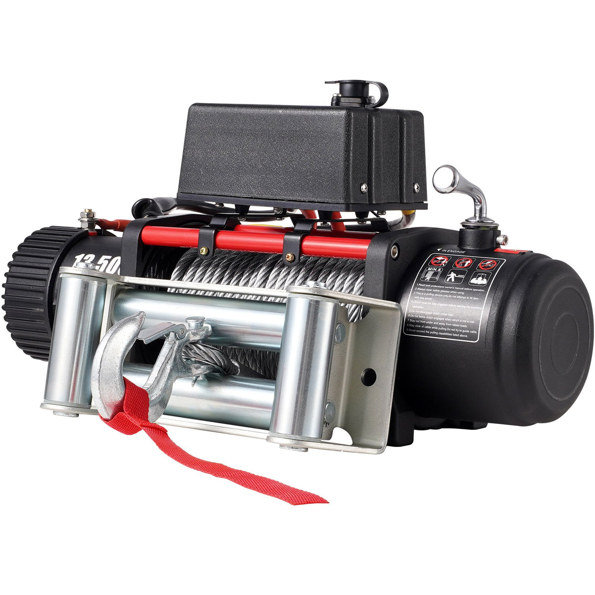 VEVOR Electric Winch Recovery 12v 13500Lb / 6125Kg,Electric Truck Winch with Handle and Wireless Remote Control,13500Lb /6125Kg Electric Truck Winch