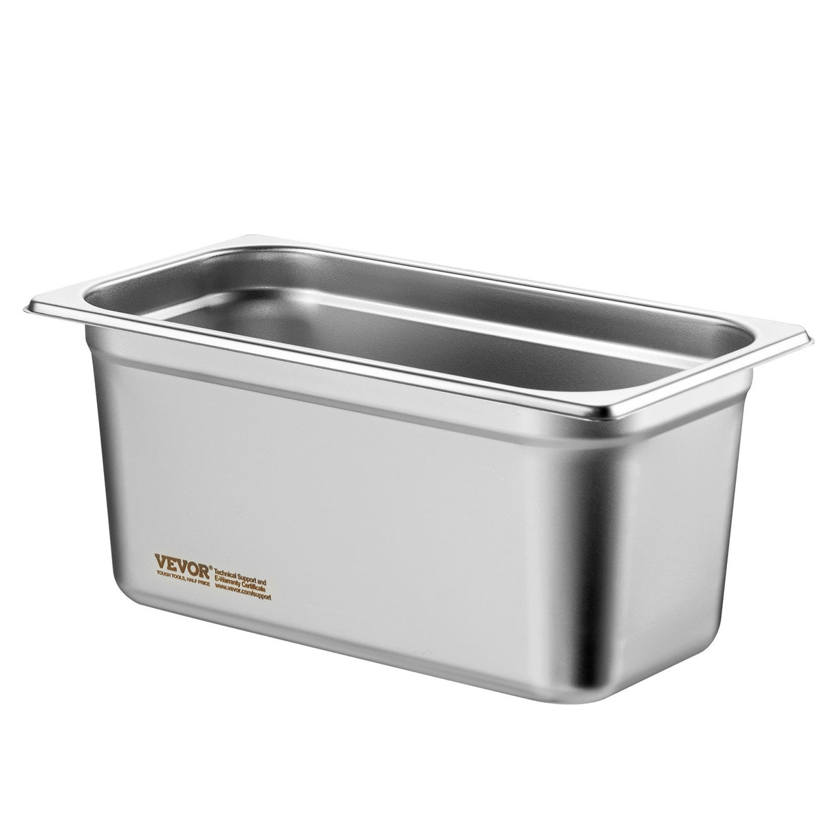 VEVOR 8 Pack Hotel Pans, 1/3 Size Anti-Jam Steam Pan with Lid, 0.8mm Thick Stainless Steel Steam Table Pan, 6-Inch Deep Commercial Table Pan, Catering