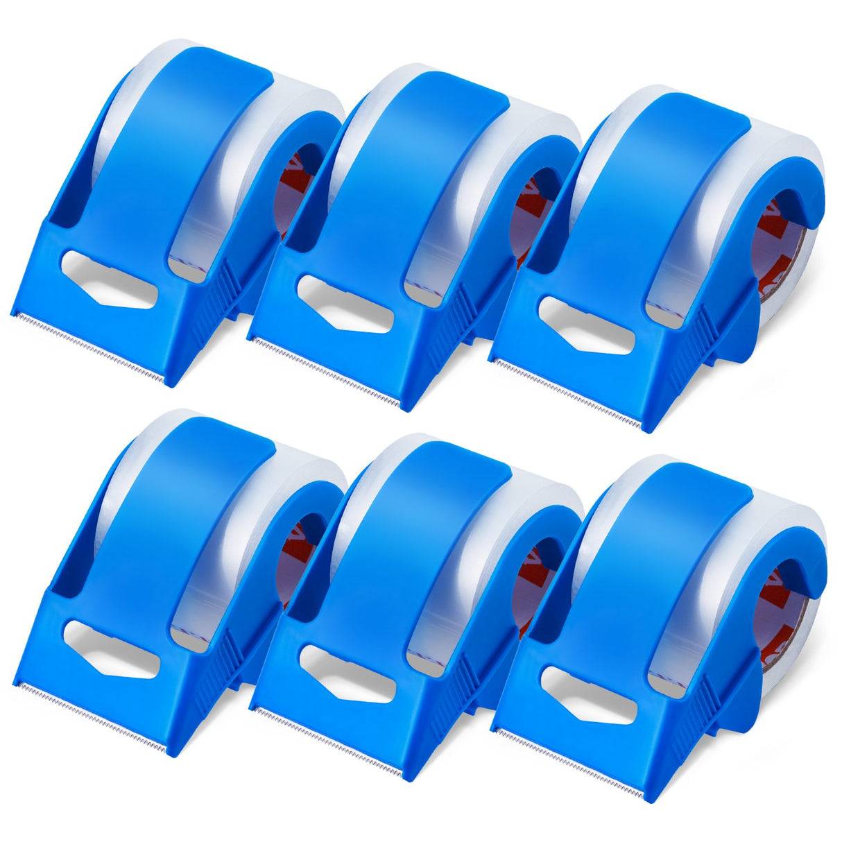 Packing Tape 6 Rolls 25 Yards Clear Shipping Tape with Dispenser 2.7 Mil