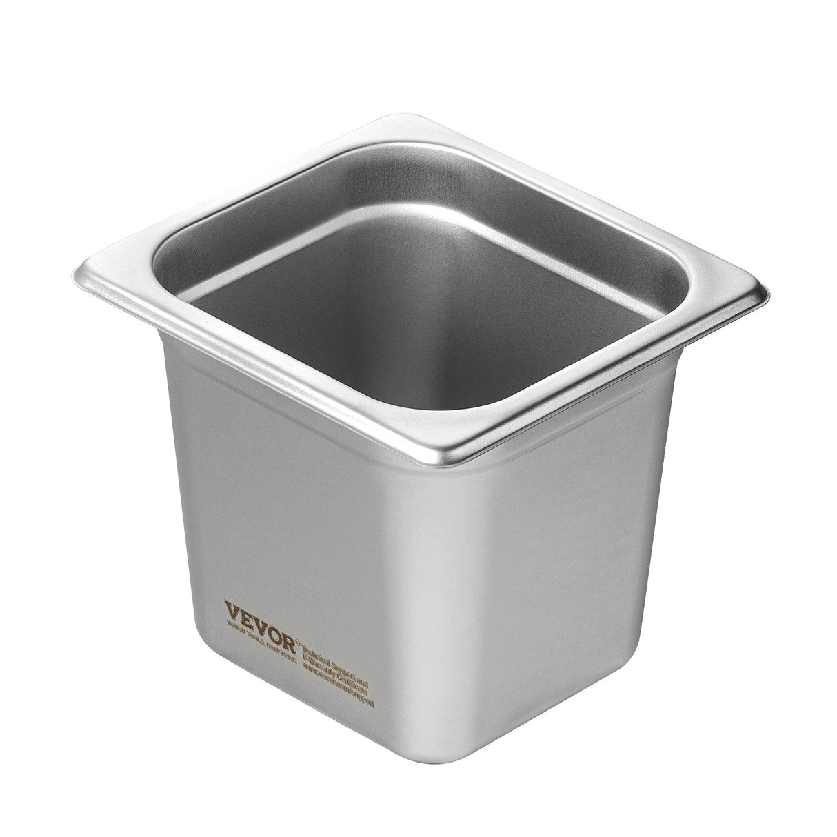 VEVOR 6 Pack Hotel Pans, 1/6 Size Anti-Jam Steam Pan, 0.8mm Thick Stainless Steel Restaurant Steam Table Pan, 6-Inch Deep Commercial Table Pan, Catering Storage Food Pan, for Industrial & Scientific