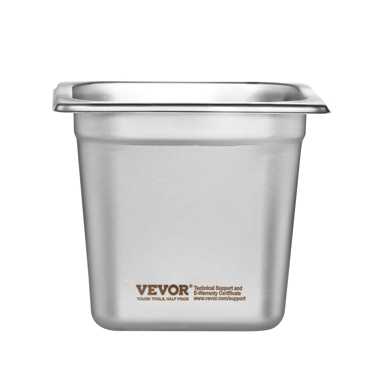 VEVOR 6 Pack Hotel Pans, 1/6 Size Anti-Jam Steam Pan, 0.8mm Thick Stainless Steel Restaurant Steam Table Pan, 6-Inch Deep Commercial Table Pan, Catering Storage Food Pan, for Industrial & Scientific